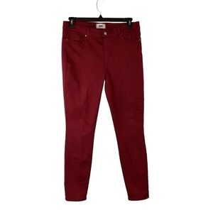 Paige Verdugo Ankle Skinny Jeans Size 32 Red